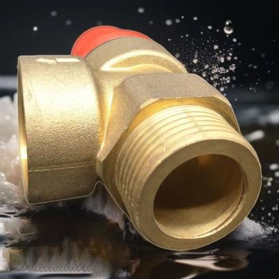 Farbe Gold Druckventil Effiziente Druckregelung Innen- und Außendraht Ablassschalter Einfache Installation Messingmaterial