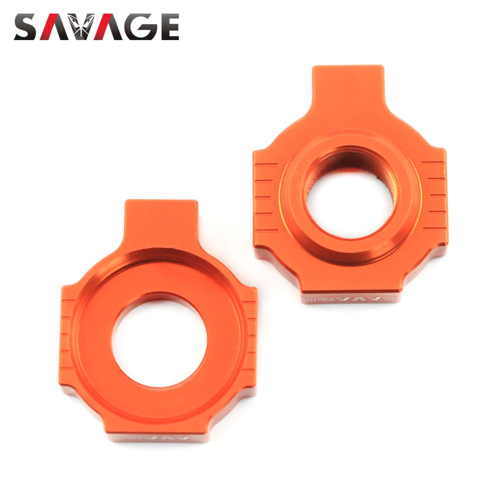 For EXCF EXC 525 500 450 400 350 300 250 200 125 SX SXS XCW MXC Chain Adjuster Regulator Sliders Motorcycle Axle Block Tensioner