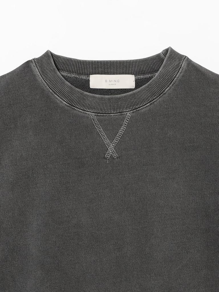 LIFE STORE by BEAMS Overdyed Fleece Pullover FREE BMING Women's Sweatshirt, INK_BLACK