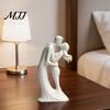 Romantic Embrace Statue for Home Decor 3D Printed Kissing Couple Ornament, Modern Minimalist Love Statue, Abstract of Lovers Embracing Sculpture
