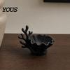 Matte Texture Jewelry Tray 3D Printed Shell Shape Dish Tray, Ocean Wave Organizer with Grooved Design, Ring Earring Holder Vanity Earrings