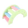 Wooden Hamster Play Bridge Toys   Seesaw Activity Cage for Pet Guinea   Mice Pink