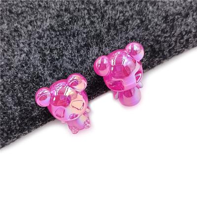 Kolczyki Naszyjnik DIY UV Phantom Kolor Stereo Koraliki Panda Materiał do Biżuterii Ręcznie Robione Akcesoria Moda Otwór z Tyłu 5szt.