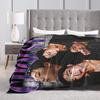ATEEZ Choi San Soft Warm Blankets  Travel Office Plush Throw Blanket Aesthetic Couch Chair Flannel Bedspread Sofa Bed Cover