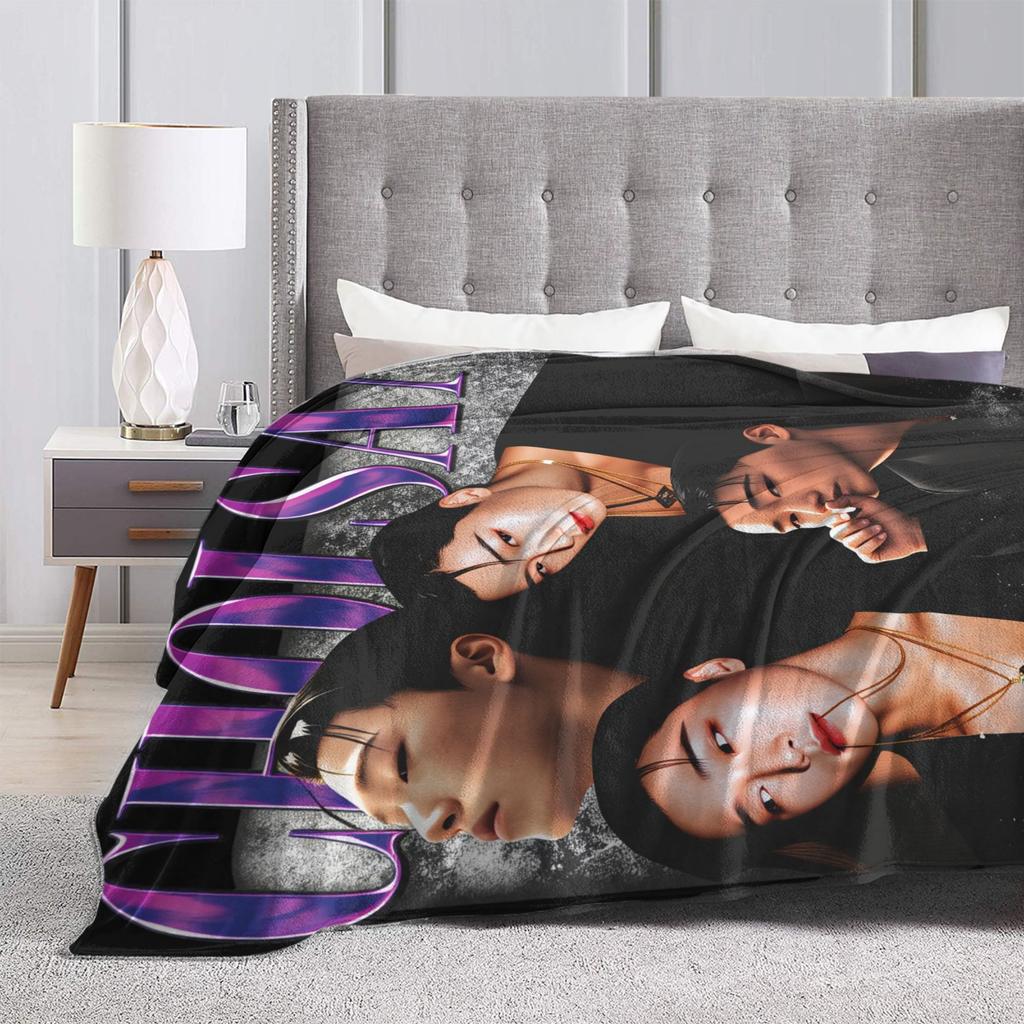 ATEEZ Choi San Soft Warm Blankets  Travel Office Plush Throw Blanket Aesthetic Couch Chair Flannel Bedspread Sofa Bed Cover