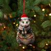 Fun Car Pendant Hanging Ornament Realistic Animal Upside-Down Opossum Rearview Mirror Hanging Decor Accessories