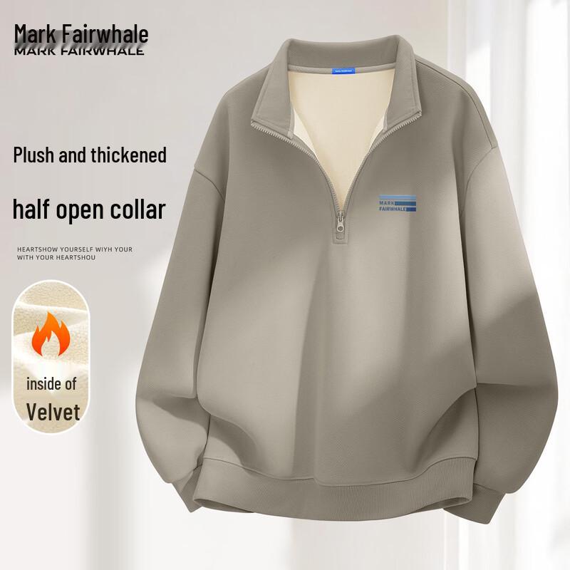 Mark Fairwhale Men's Fleece Half-Zip Stand-Collar Sweatshirt