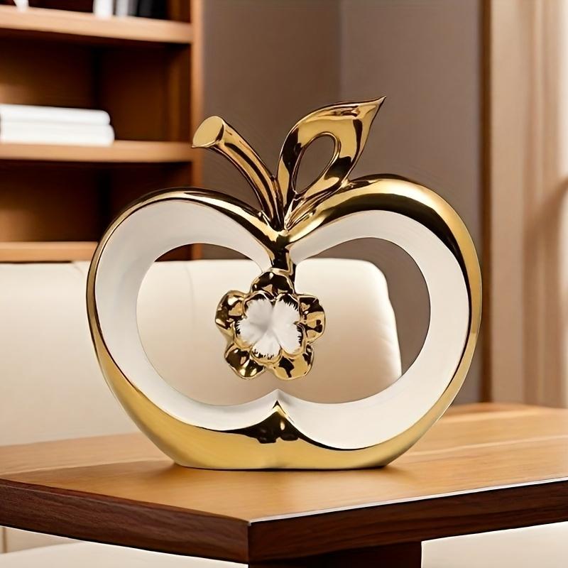 

Абстрактная скульптура из нефритового яблока с инкрустацией из золота 2D-материала. Золотая отделка, идеально подходит для украшения гостиных, столовых. CHINA