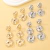 Vintage Exaggerate Twisted Knot Drop Earrings for Women Thick Metal Big Earrings for Women Banquet Party Jewelry Gifts