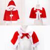 Christmas Santa Claus Party Costume Dress Up Shawl with Hat Outfit Red & White Gold Velvet 3 Type Optional for Adult Kid