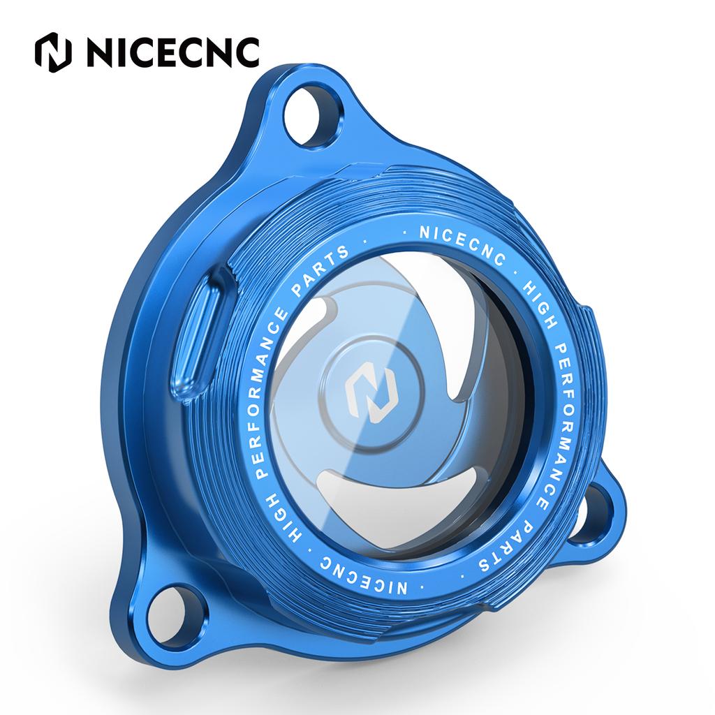 NICECNC For Suzuki DRZ400 DRZ400E DRZ400S DRZ400SM 2000-2024 DR-Z 400 400E 400S 400SM Transparent Engine Oil Filter Cap Cover