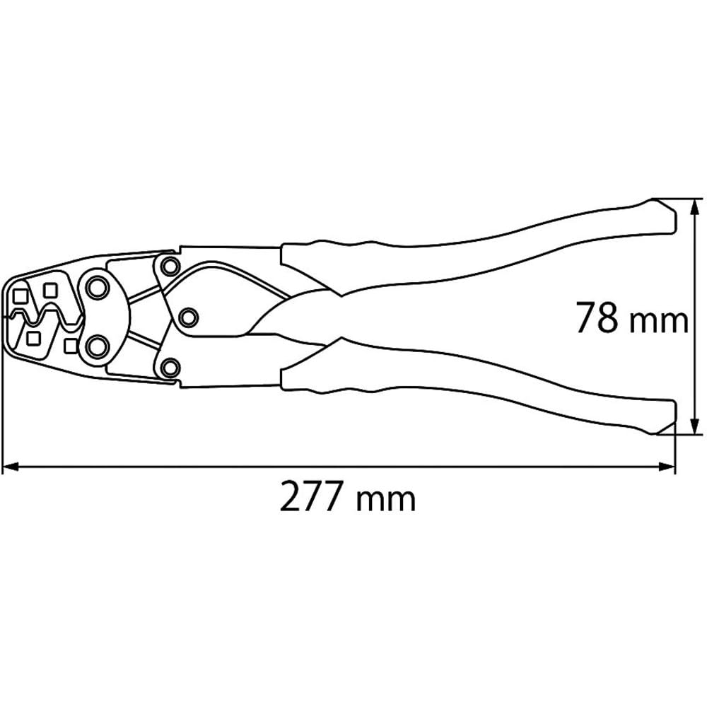 TRUSCO TCP-280 Ring Sleeve Crimping Tool, 277 mm