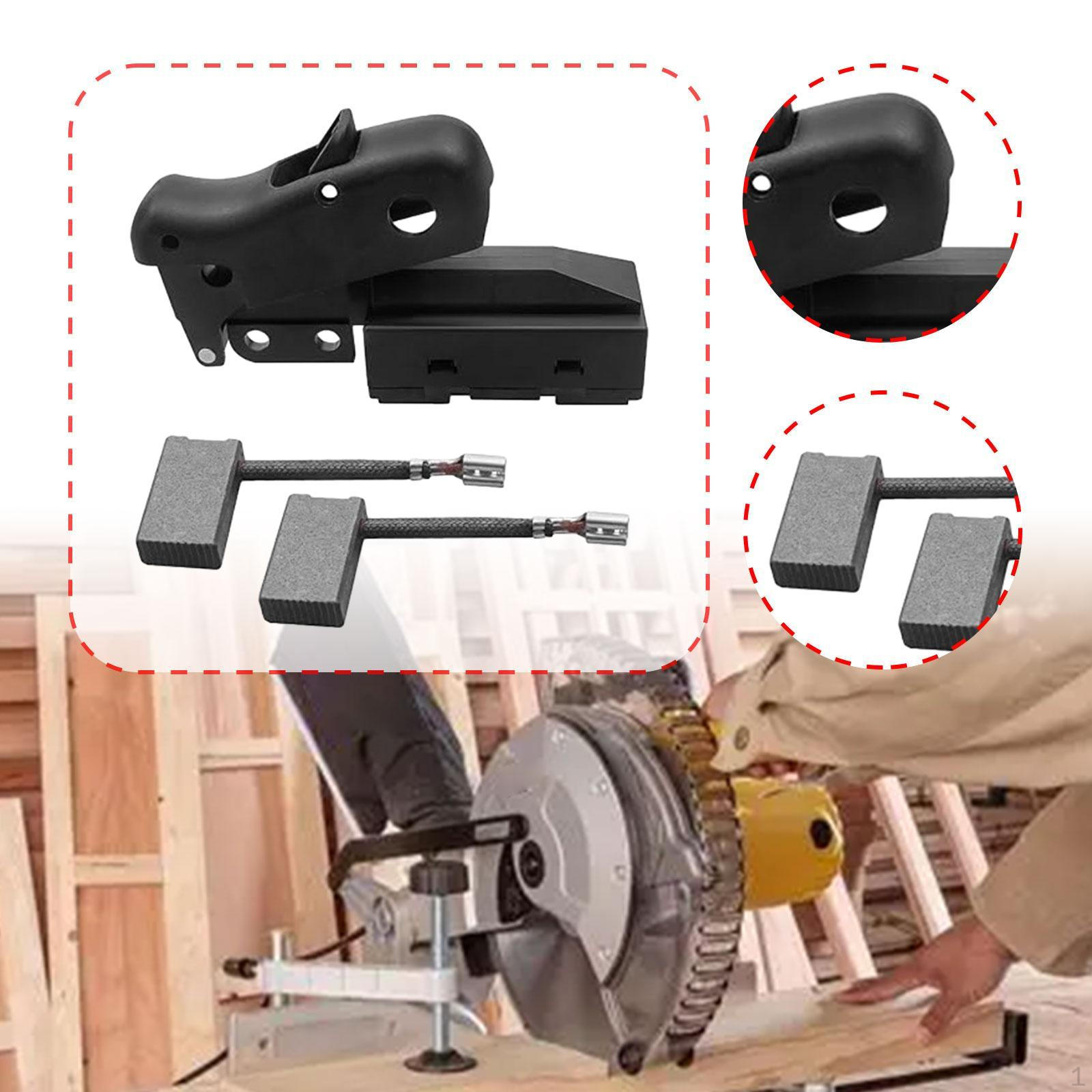 

Выключатель питания для торцовочной пилы Заменяет угольные щетки Аксессуар Надежный комплект щеток В сборе Высокий