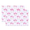 LAURA ASHLEY/COLORFUL CANDY STYLE Placemat for Girls, Children, Fabric, Stylish, Cotton, for School Lunches, Pretty Flamingo *Includes Name Sticker N3