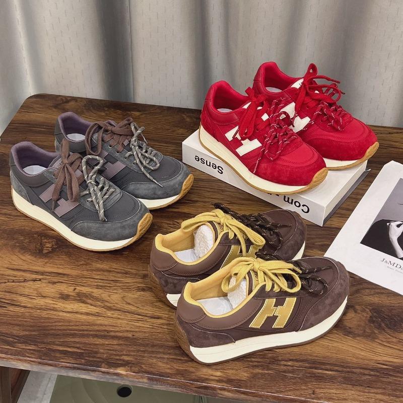 Autumn new women's thick-soled heightening casual sports shoes versatile breathable running shoes women