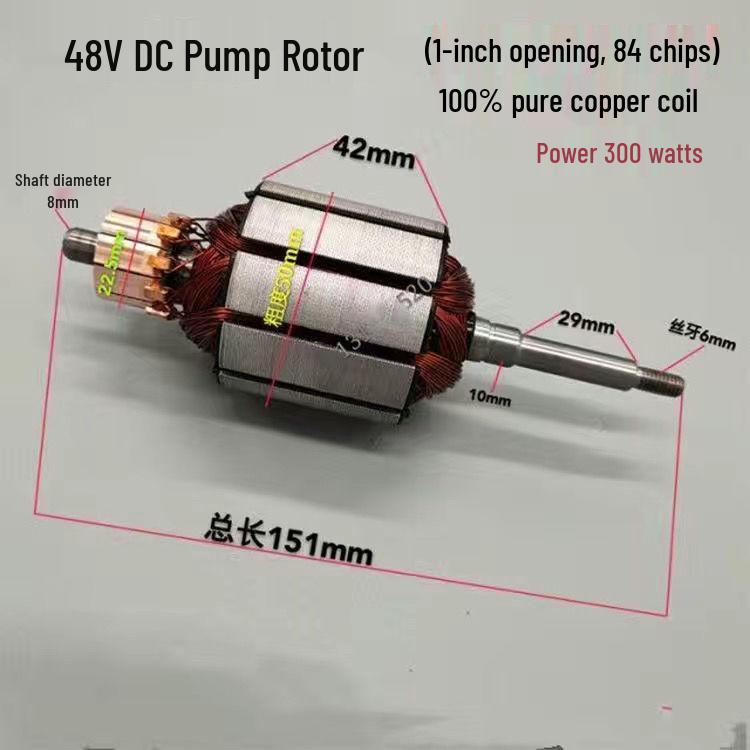 Akcesoria do zanurzalnych pomp DC 12V-72V: Wirnik, Szczotka węglowa, Łożysko, Wirnik, Uszczelka