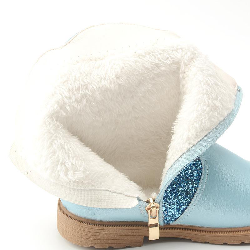 Autumn and Winter Children's Boots Fashionable Princess Boots Plus Velvet and Cotton Children's Shoes Bow Ankle Boots