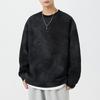 Men S Loose Fake Two Piece Tie Dye Crew Neck Long Sleeve Sweatshirt