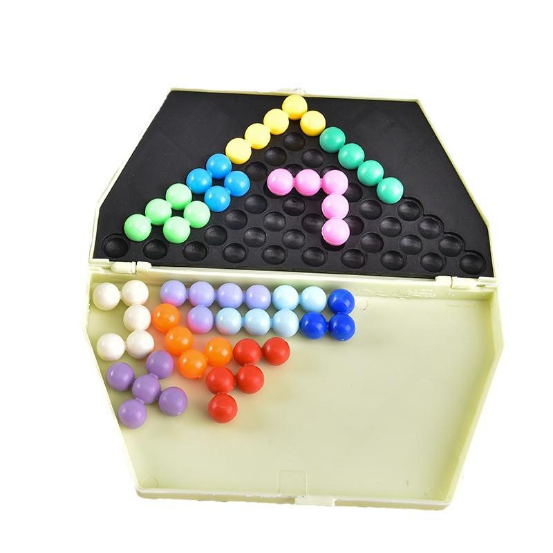 Smarte Pyramidenplatte: Pädagogisches magisches Perlenspiel für das logische Denken von Grundschülern