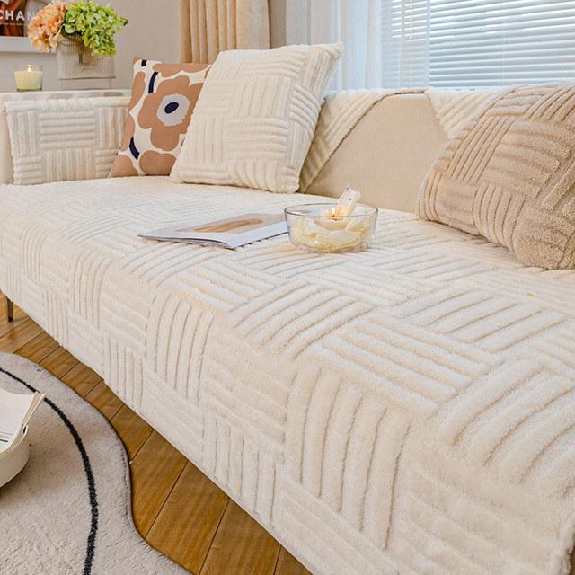 

Зимние жаккардовые бархатные чехлы для диванов, нескользящий чехол для дивана, теплая секционная защита для мебели, мягкая 70x150cm 1pc