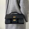 Women's High-end Shoulder Handbag Exquisite Lock- Evening Bag Genuine Leather Casual Underarm Bag, Commuting Bag, Large Purse