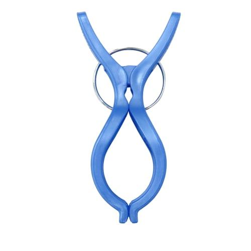 Towa Sangyo Neosul Wide Pole Clothespins, White/Blue, Approx. 4.4 X 3.4 X 9cm, Pack of 6