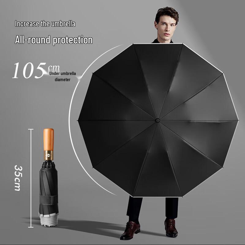 XuQing 10-Rib Automatic Reverse Sun/Rain Umbrella