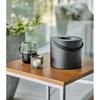 Yamazaki Tower Mosquito Coil Storage Pot, Round, Black, Approx. W17 x D17 x H14 cm (including lid