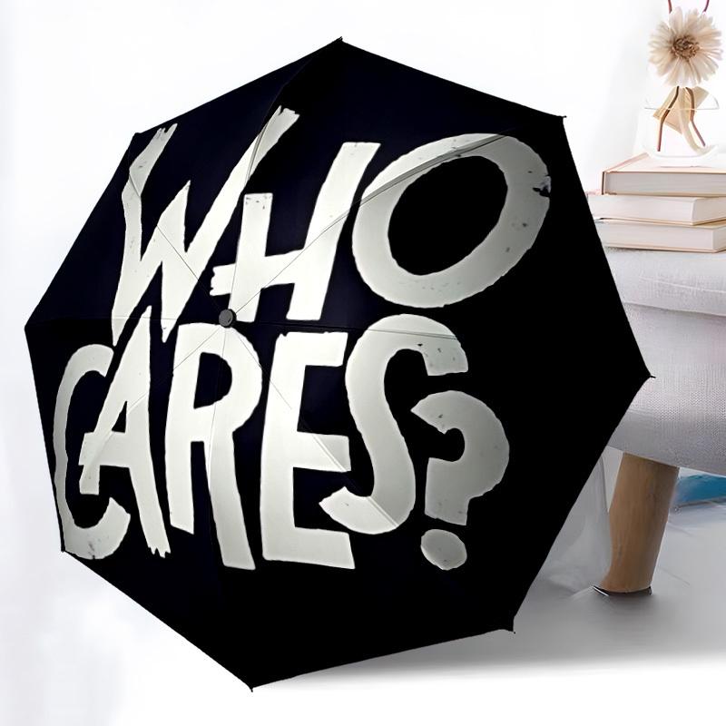 

1pc Who cares Automatic Umbrella | Portable Foldable 8-Rib Manual Open, Cute Birthday & Holiday Gift for Outdoor yy260107135