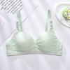 Spring and Summer Solid Color Middle School Students Development Period Cotton Bra Without Steel Ring Breathable Thin New Bra