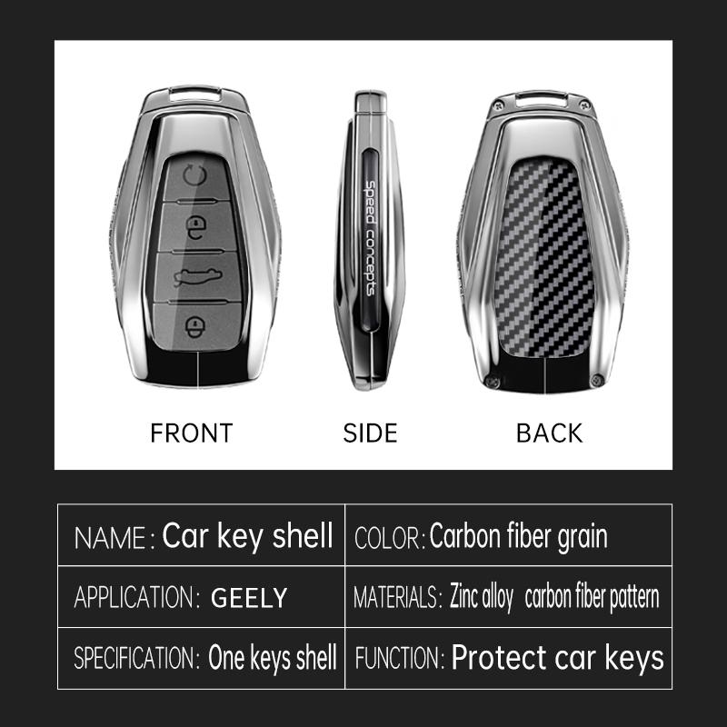 4 Buttons Metal + Silicone Car Key Case Cover Shell For Renault Grand Koleos Geely Coolray X6 Emgrand   Accessories