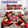 Set Lenzuola Fulham Calcio Stampato 3 Pezzi, Comodo Set Copripiumino per Camera da Letto Amico della Pelle
