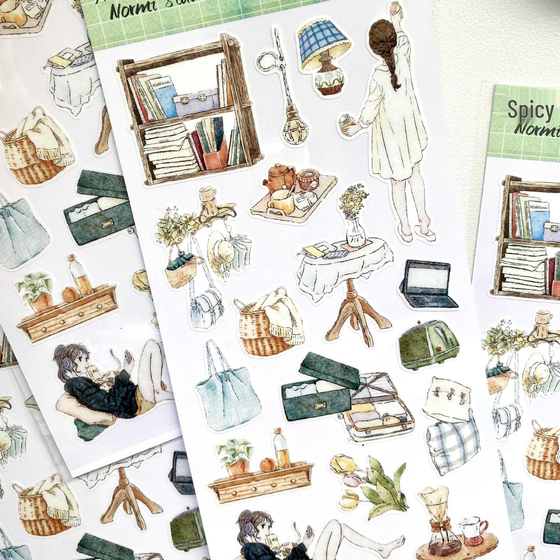 Spicy Glutinous Rice Stickers: Snacks, Rainy Day, Dinner, Comfort Zone Aesthetic Journal Vol.9