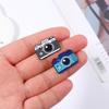 Colorful Camera-Shaped Alloy Brooch: High-End Outdoor Travel Series Safety Pin