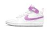 Mid 2 Leather Slip Resistant Cushioning Abrasion Resistant Mid Top Kids' Skateboarding Shoes White Purple CD7783-103