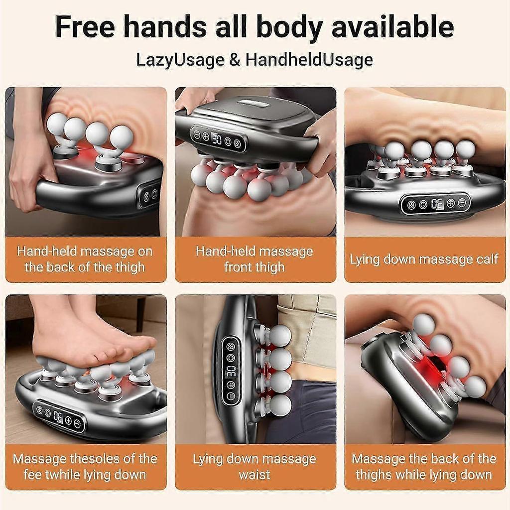 Massager - 16 Head Massage Gun Deep Tissue for Pain Relief, Pro Massager with 3 Modes & 30 Levels, Back Massagers for Back, Shoulders, Legs, Foot, Bod