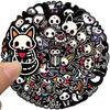 50Pcs Black White Animals Skeleton Skull Graffiti Stickers Diy Motorcycle Laptop Phone Helmet Car Stationery Bike Cool Decals
