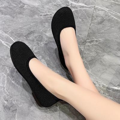 Damen Ballerinas Leichte Atmungsaktive Mesh-Schuhe Weichsohlige Bequeme Socken-Sneaker Lässige Walking-Ballerinas Damen Slipper Loafers