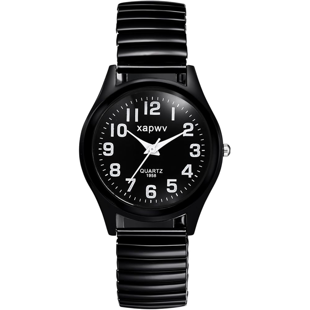 Men s Analog Waterproof Watch Black Simple Stylish Adjustable Strap Couple Watch Accessories