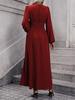 Modisches Europäisches/Amerikanisches Langarm-Schlitz-Rüschen-Laternenkleid für Damen, Herbst/Winter 2026