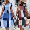 Women's Fashion Summer Spring Short Sleeve O-Neck Casual Dresses