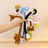 White Color Long Neck Rabbit Plush Keychain Funny Design Panda Plush Pendant  Backpack Accessory