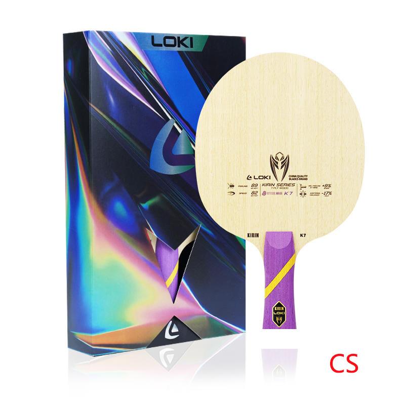 Raqueta de tenis de mesa LOKI original Pala de ping pong KIRIN K5 K6 K7(5Madera/7Madera) Hoja de ataque rápido