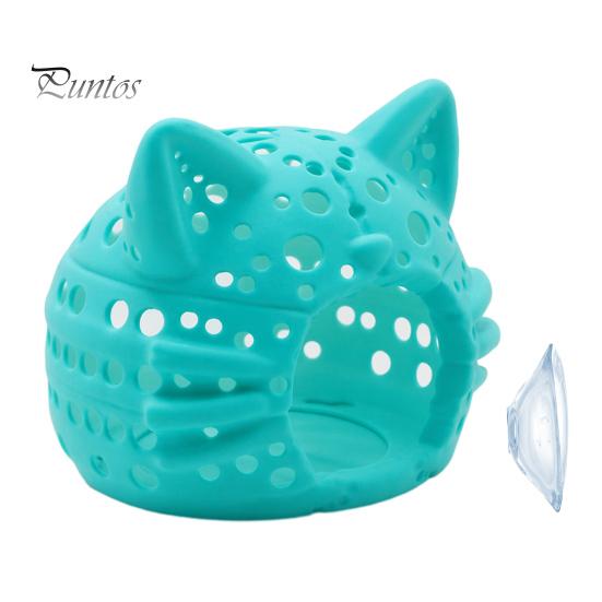 Aquarium Landscaping Decor Shrimp Cave, Cat Head Fish Hideout with Suction Nano Tank Cup, Decorative Cave for Betta Tanks Non-toxic