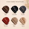 Drawstring Roll Brim Knit Beanie Fair Isle Pattern Beanie Retro Slouchy Hat  Autumn Winter