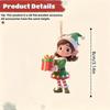 10Pcs Set New Wooden Christmas Pendant Elf Figure Cute Xmas Tree Ornament Hanging Ornament Christmas Tree