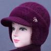 Căciulă tricotată cu clape pentru urechi, căptușită cu fleece care elimină umezeala, caldă, design 3-în-1, șapcă de baseball, pălărie de exterior pentru vreme rece