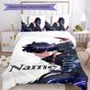 3pcs Custom Name Solo Leveling Bedding Set Duvet Cover Closure Includes 1 Duvet Cover & 2 Pillowcases for All Seasons Bedroom Decor