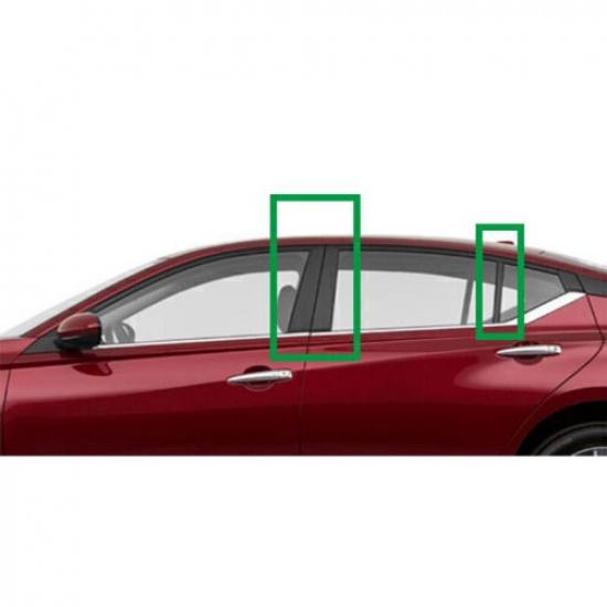 For Nissan Altima 2019-2024 Glossy Black PC Window BC Pillar Post Molding Trim