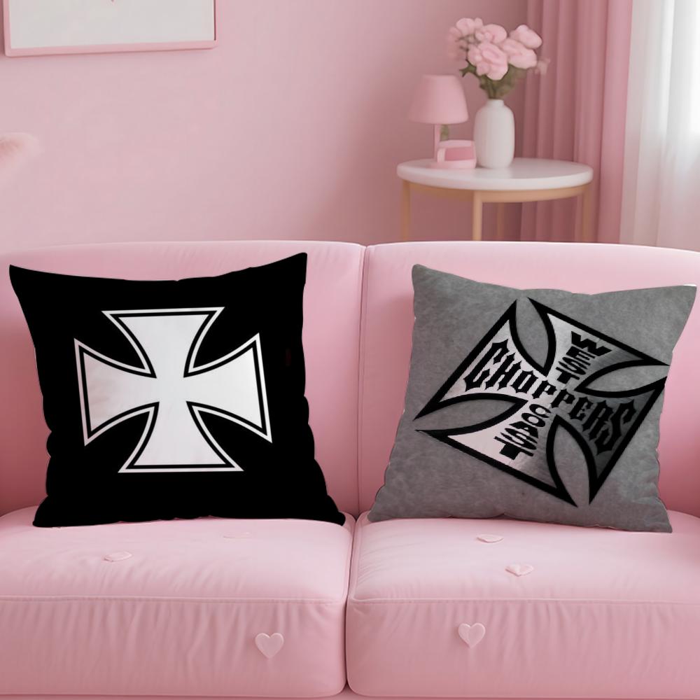 W-West Coast C-Choppers Cushion Cover Comfortable Reversible Pillow Cover Ideal for Car Sofa Bedroom & Beyond